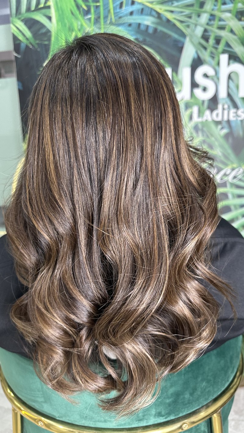 After highlights transformation at Blush N Curls Dubai